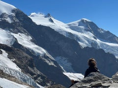 Brenva e Mont Blanc, aquarelle sur papier de Silvia De Bastiani, 2019