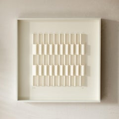 U 8 - white abstract geometric minimalist 3D composition with folded paper 