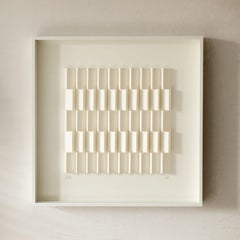 U 8 - white abstract geometric minimalist 3D composition with folded paper