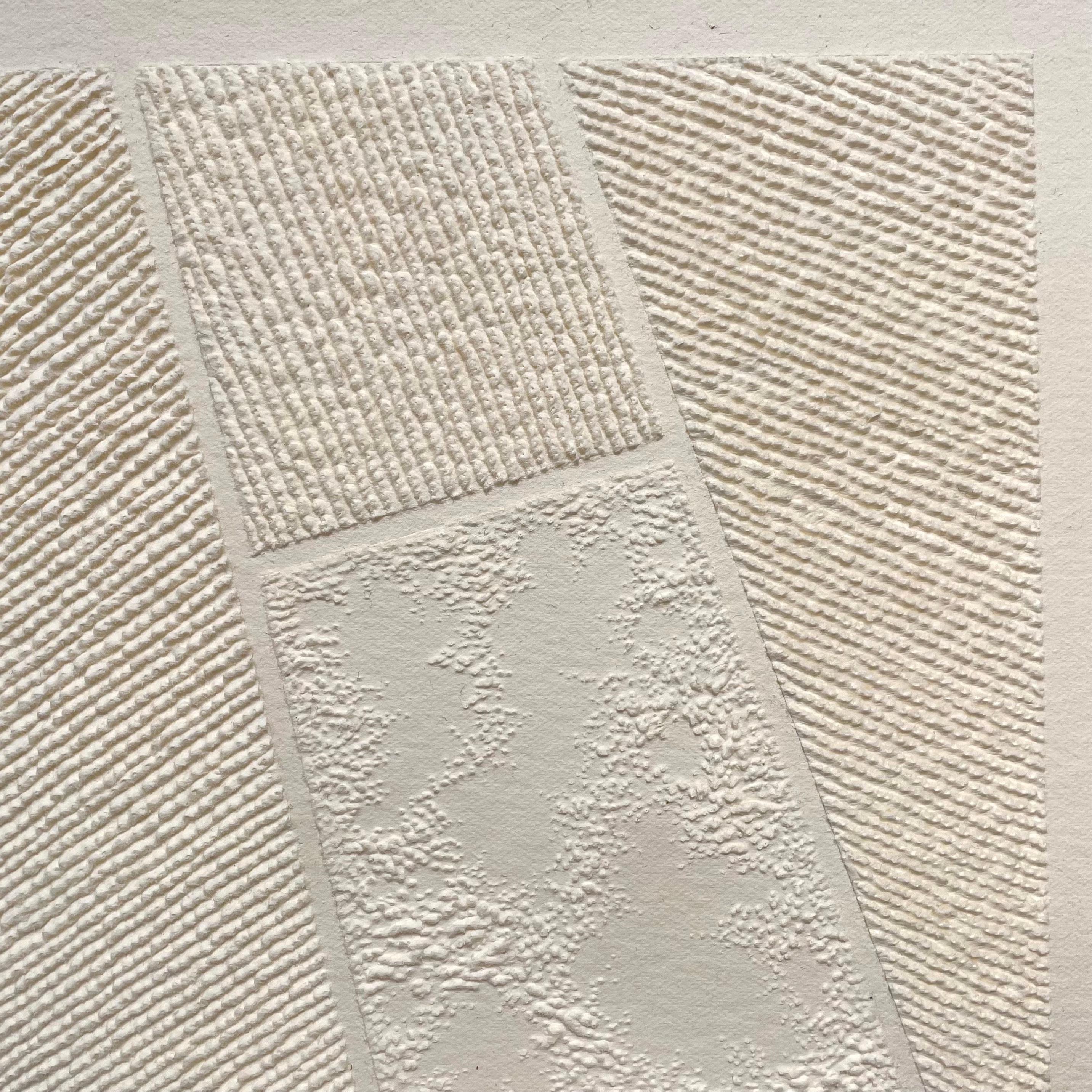 T #1- intrincado beige 3D paisaje aéreo abstracto tirado papel fibra dibujo - Art de Antonin Anzil