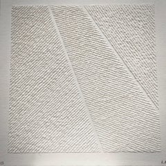 T #6- complexe beige 3D abstrait paysage aérien papier tiré dessin fibre