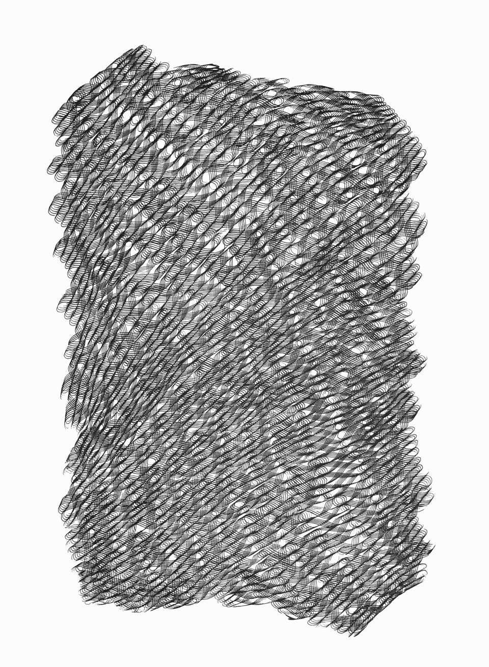 Figure 8s.3- abstract geometric black and white ink drawing on paper
