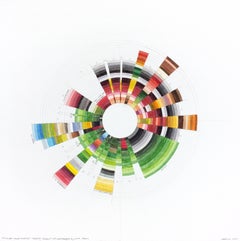 Deals- colorful circular abstract geometric watercolor drawing