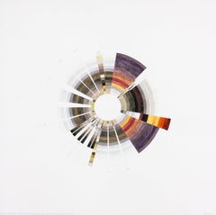 Casual classic- earth tone circular abstract geometric watercolor drawing