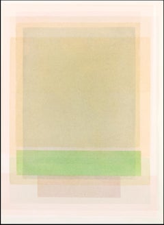 HF 2 - Acquerello geometrico astratto a colori pastello su carta