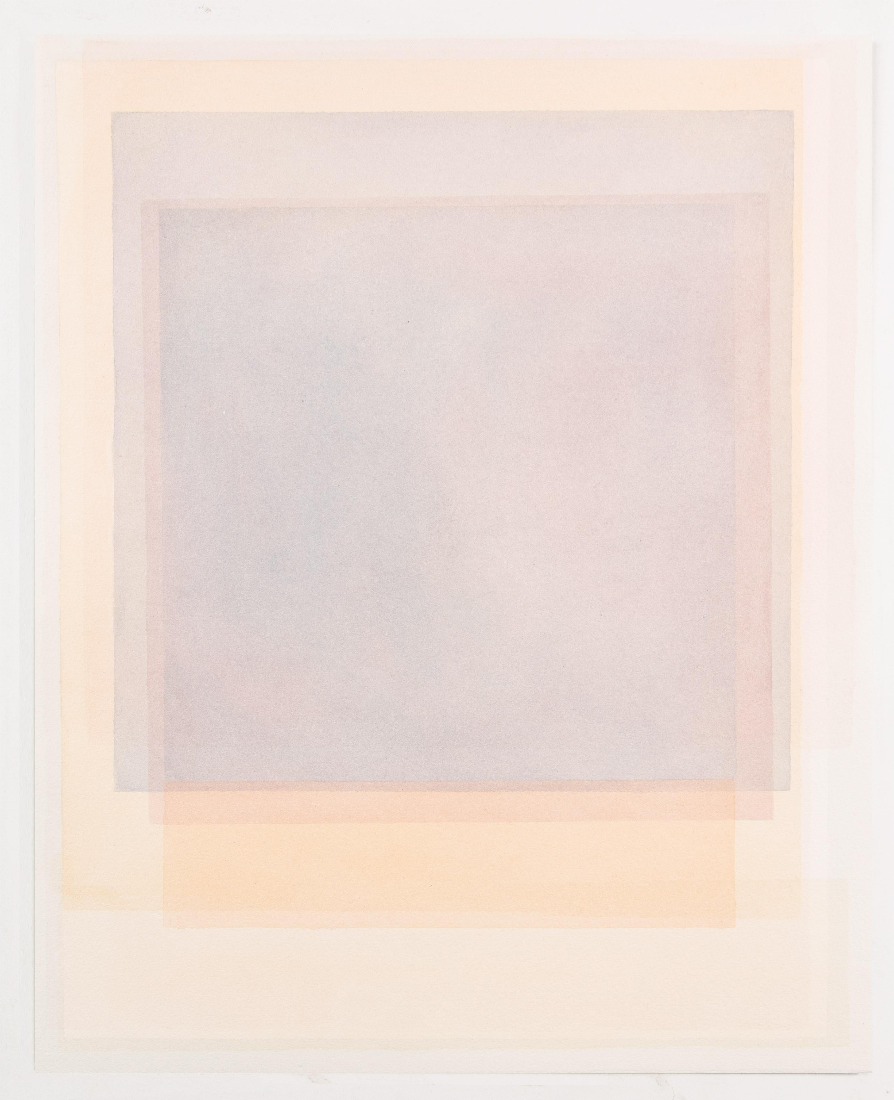 FS 1 12- Soft pastel color orange, pink, beige abstract geometric watercolor