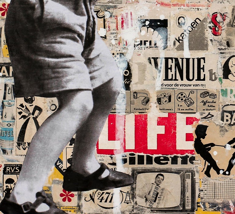 Deb Waterman Target street art urban landscape with boy and vintage