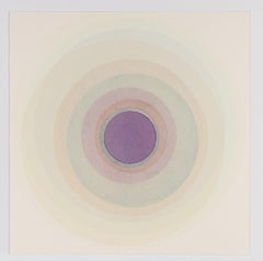 Coaxist 10419 - Soft pastel color abstract geometric circle watercolor on paper