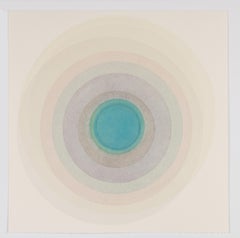 Coaxist 10819 - Soft pastel color abstract geometric circle watercolor on paper