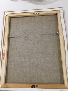 Downtown - vinyl record post graffiti street art pastel drawing on canvas