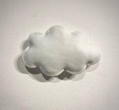 Happy Days, 1 white porcelain cloud, medium size