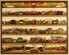 Vintage-U-Bahn-Poster „The Londoner's Transport Throughout The Ages“