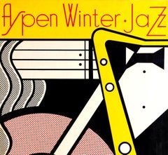 Original Vintage Pop Art Music Poster For The Aspen Winter Jazz Festival In 1967