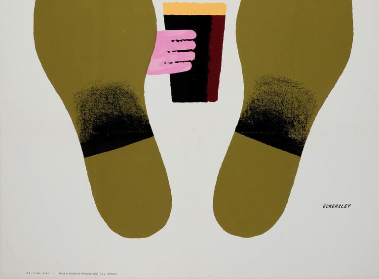 Tom Eckersley - Original Vintage Irish Stout Drink Poster Guinness ...