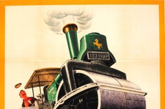 Original Vintage Guinness Stout Drink Poster Guinness For Strength Steamroller
