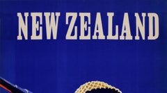 Original Vintage World War Two Poster New Zealand Fights WWII Military History