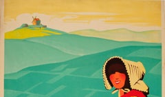 Original Vintage Travel Poster For La Champagne Wine Region France Vineyard View