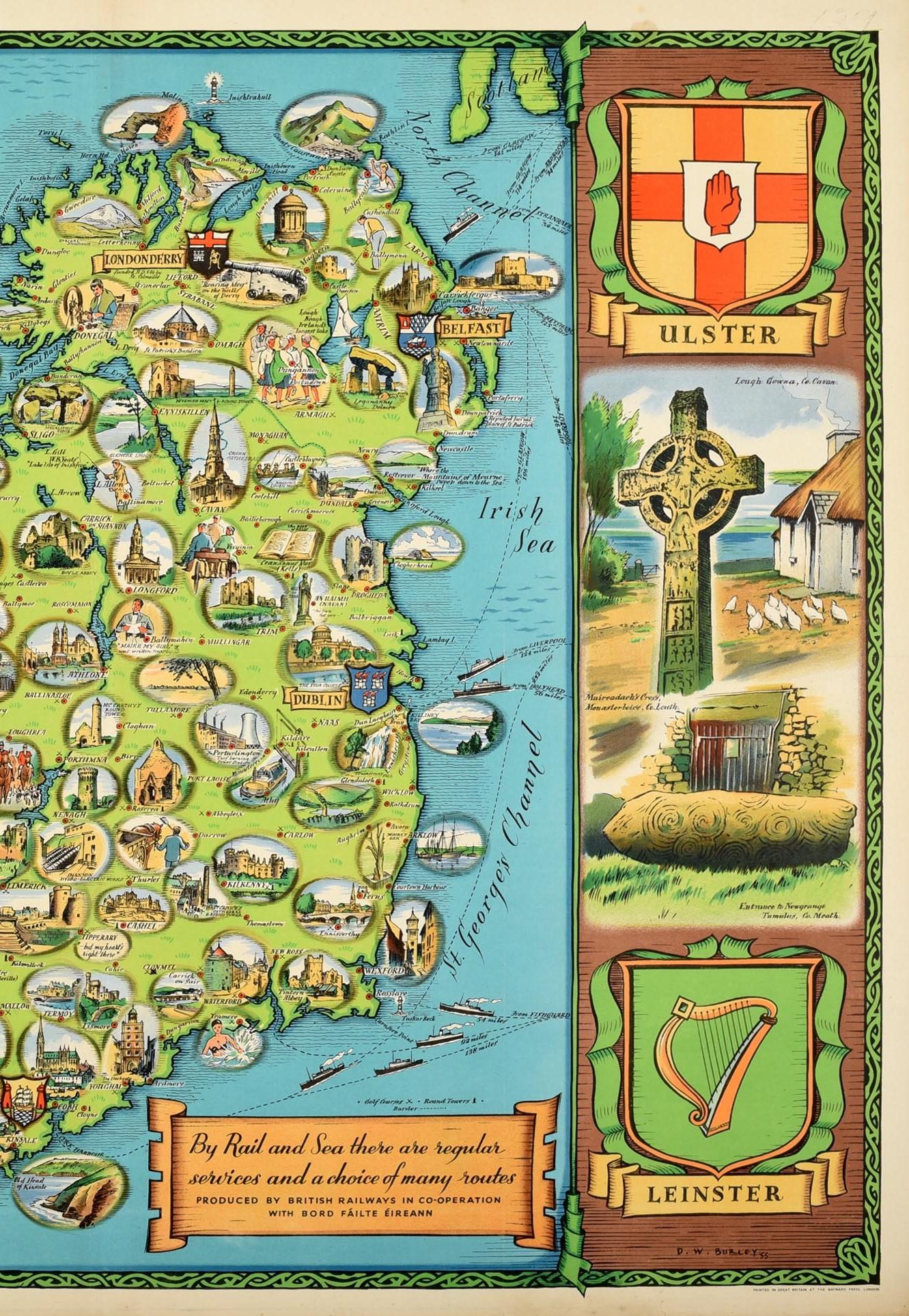 carte irlande avec sites touristiques