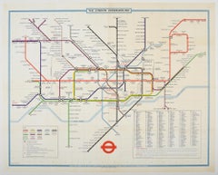 Original Vintage The London Underground Poster London Transport Tube Map Railway