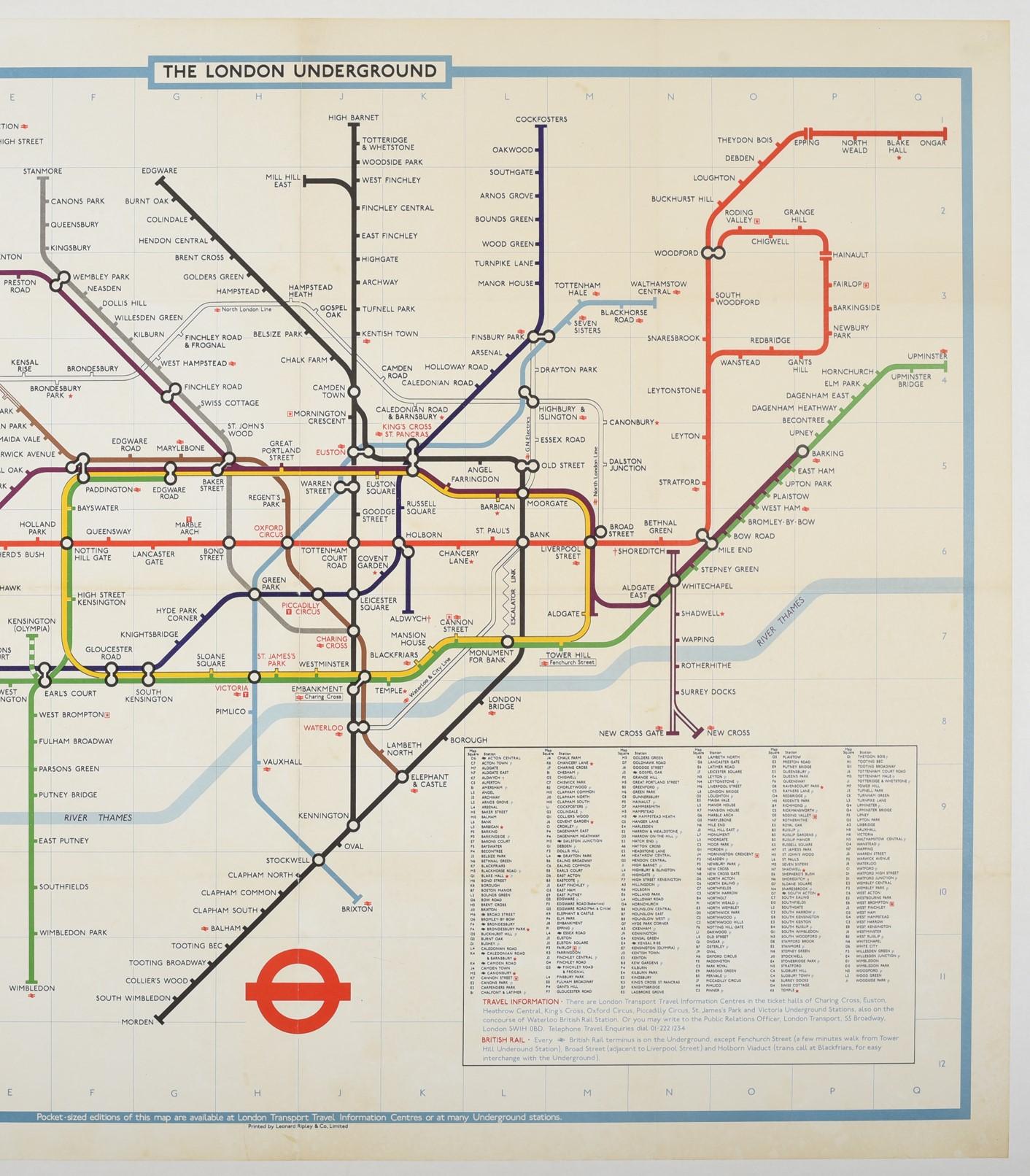london underground map poster