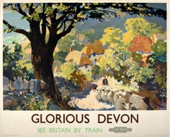Original Vintage Poster For Glorious Devon British Railways See Britain By Train