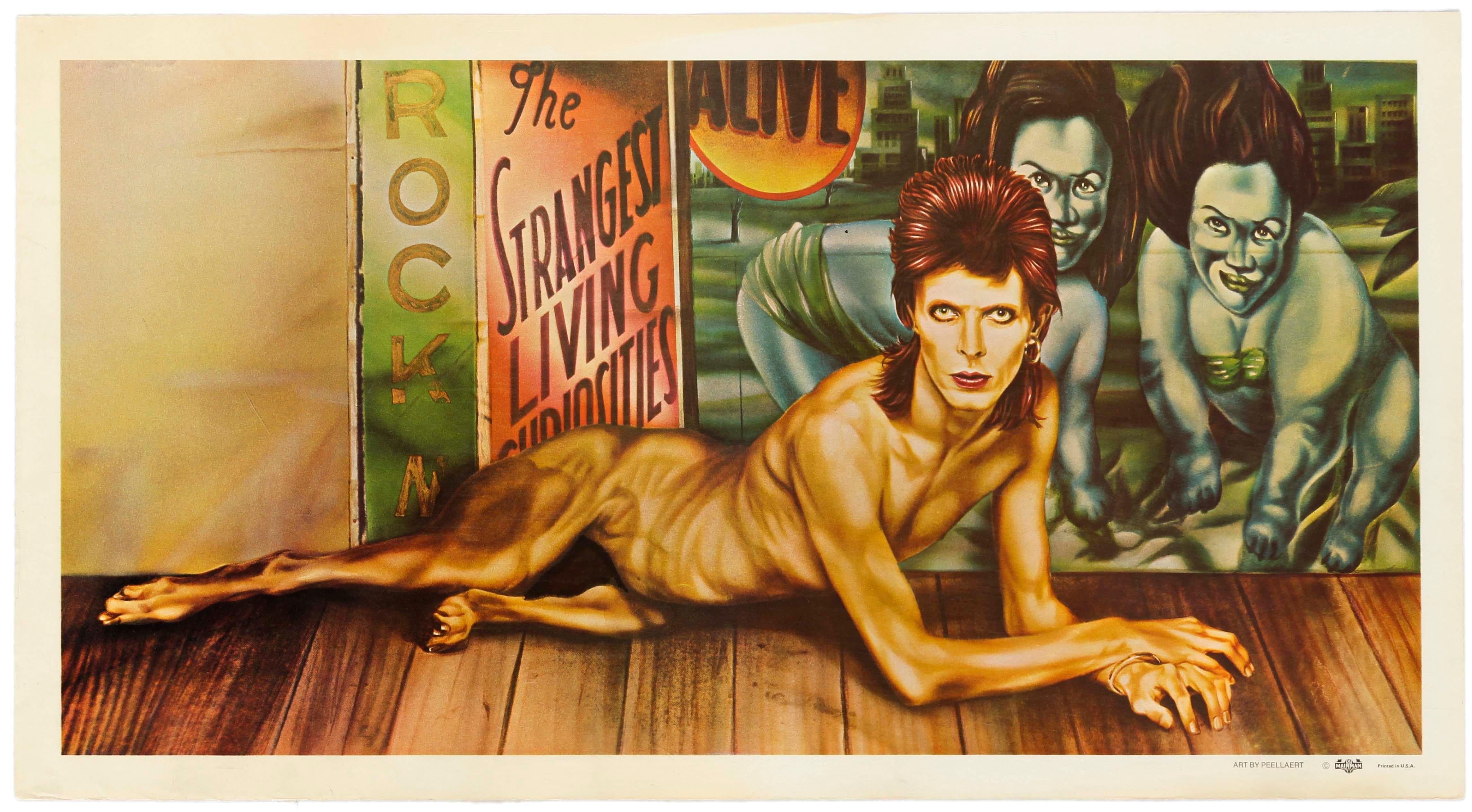 Guy Peellaert Print - Original Vintage Poster David Bowie Diamond Dogs Iconic Rock Music Album Design 