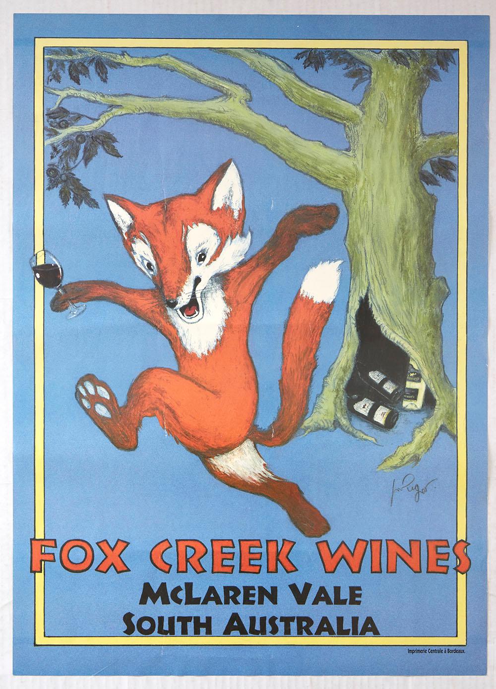 Jean-Pierre Got Print - Original Vintage Poster Fox Creek Wines McLaren Vale South Australia Drink Ad
