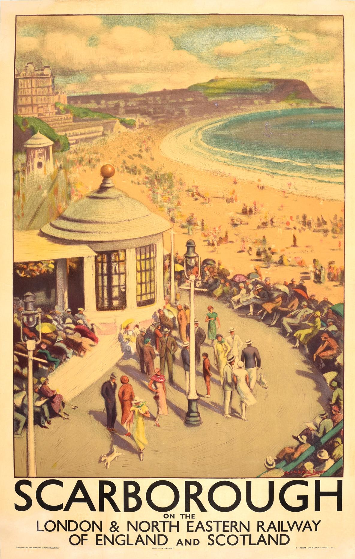 Arthur C. Michael Print - Original Vintage Travel Poster Scarborough London & North Eastern Railway LNER