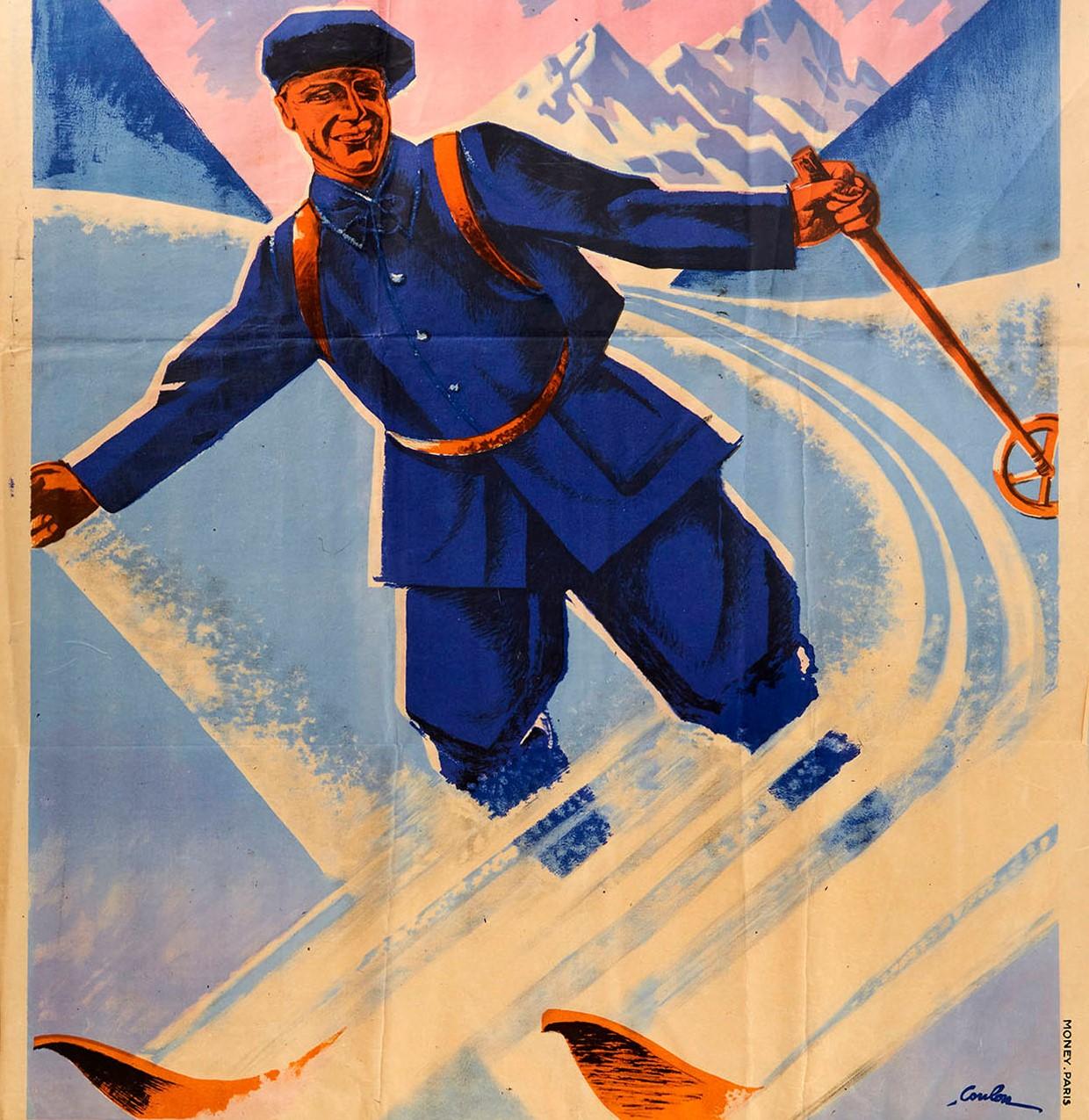 Original Vintage Poster Military Recruitment Troupes De La Metropole French Army - Print by Eric de Coulon