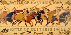Original Retro Poster Battle Of Hastings Guinness Beer Knights Horses Drink Ad