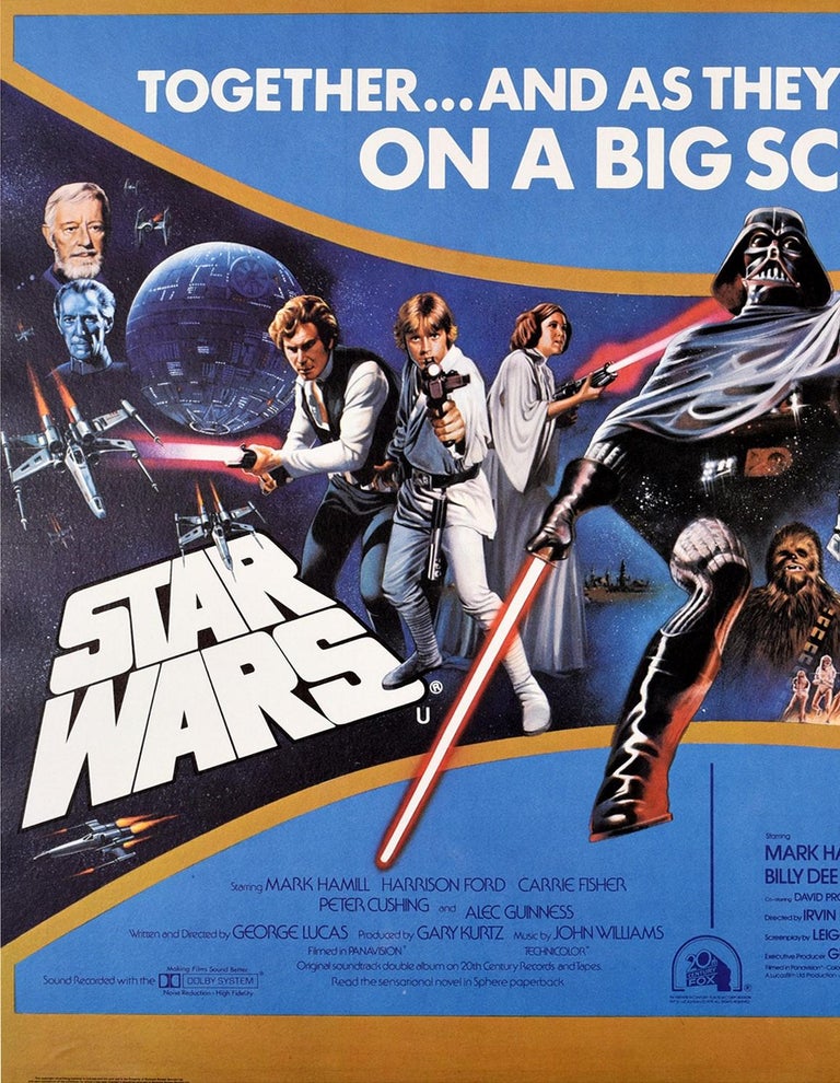 Tom William Chantrell & Tom Jung - Original Vintage Poster Star Wars and  The Empire Strikes Back Sci-Fi Film Classics For Sale at 1stDibs