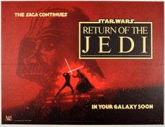 Affiche rétro originale du film Star Wars Return Of The Jedi, Darth Vader Skywalker