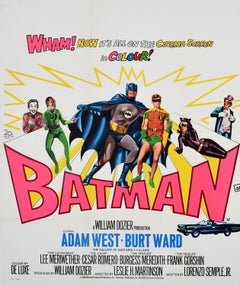 Original Vintage Film Poster Batman The Man Called Flintstone Cartoon Movie Quad