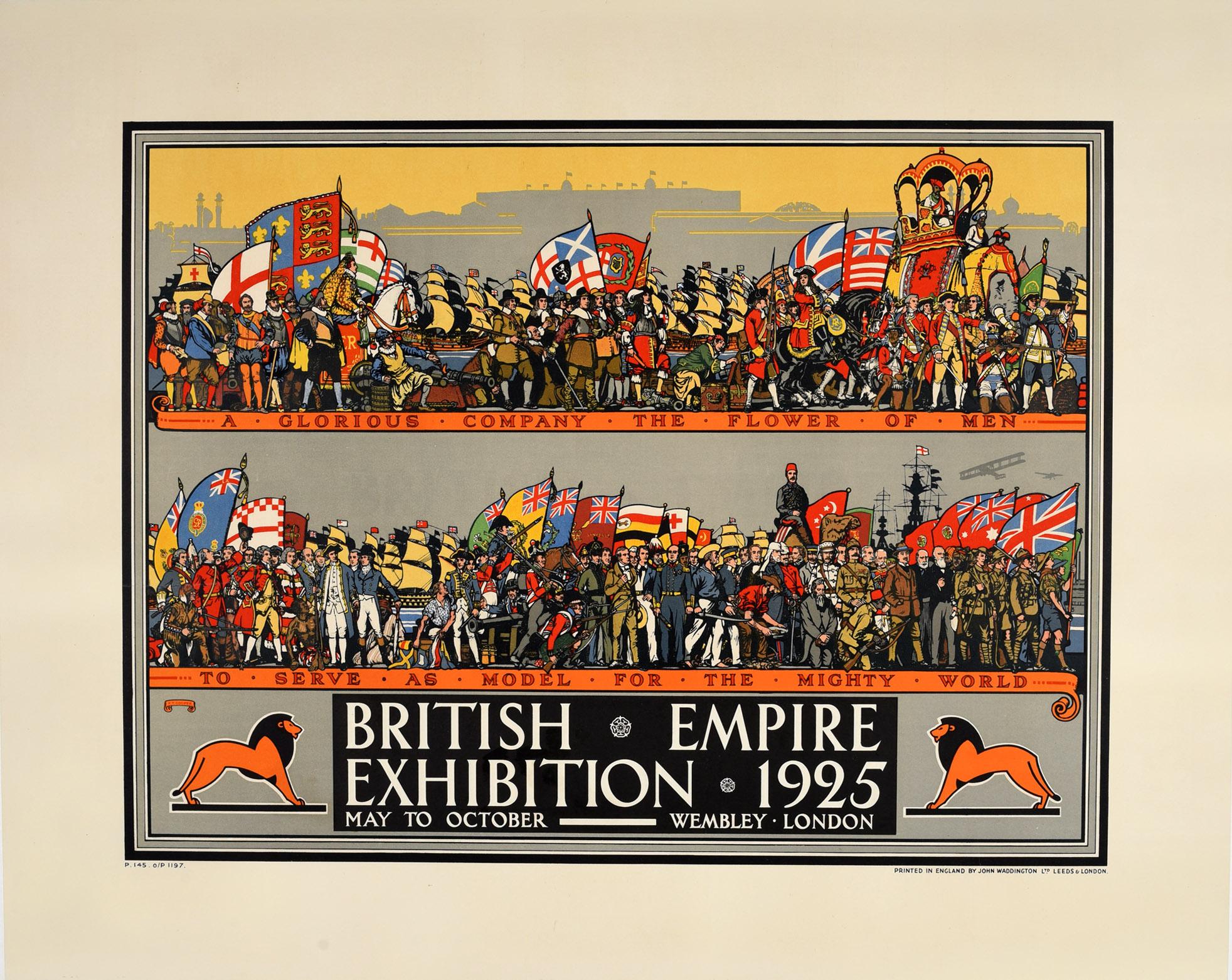 R. T. Cooper Print - Original Vintage Poster British Empire Exhibition 1925 Wembley London World Tour