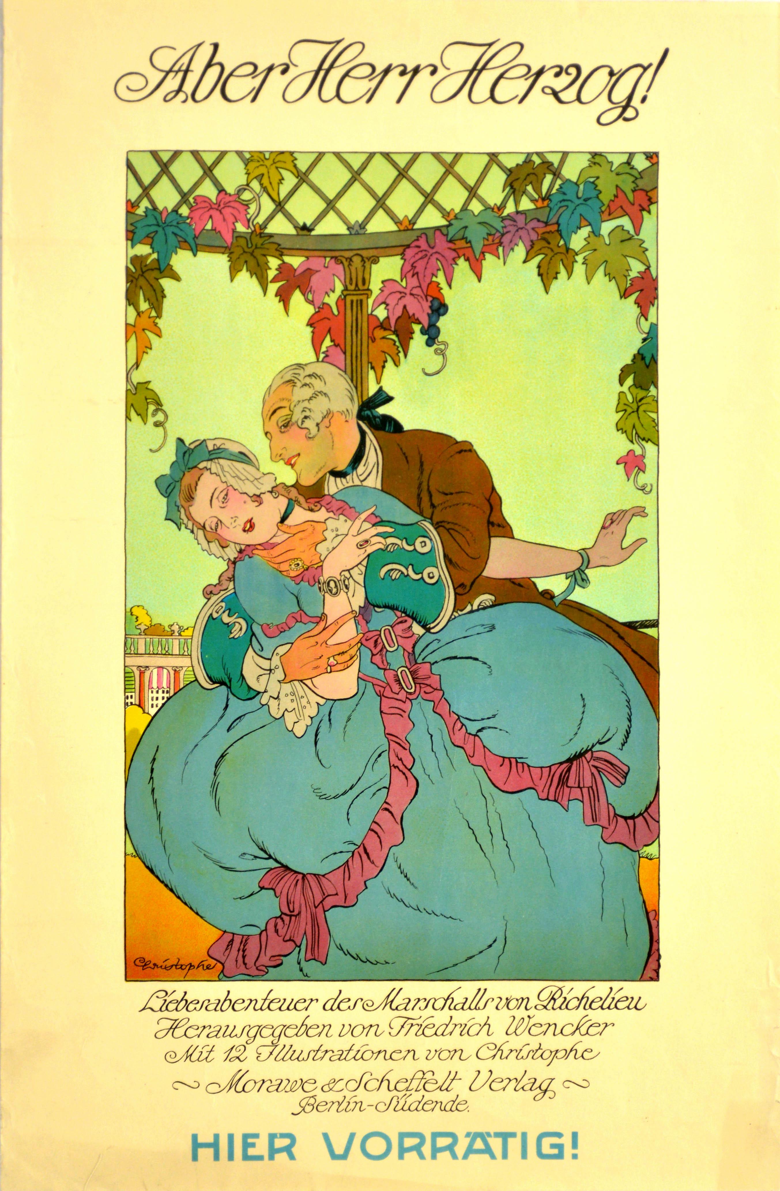 Franz Christopher Print - Original Antique Poster Aber Herr Herzog Love Affairs Of Marshal De Richelieu