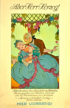 Original Antique Poster Aber Herr Herzog Love Affairs Of Marshal De Richelieu