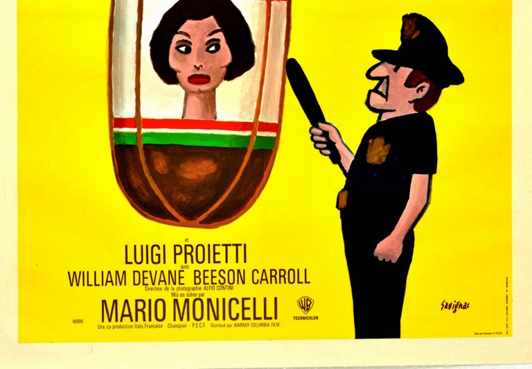 Affiche De Film 'Mortadella' (1971) Avec Sophia Loren - Illustration Par Savignac - Reproduction Vintage