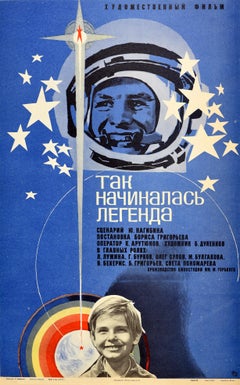 Original Retro Film Poster How The Legend Began Yuri Gagarin Cosmonaut Pilot