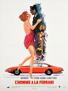 Original Vintage Film Poster For L'Homme A La Ferrari The Tiger And The Pussycat