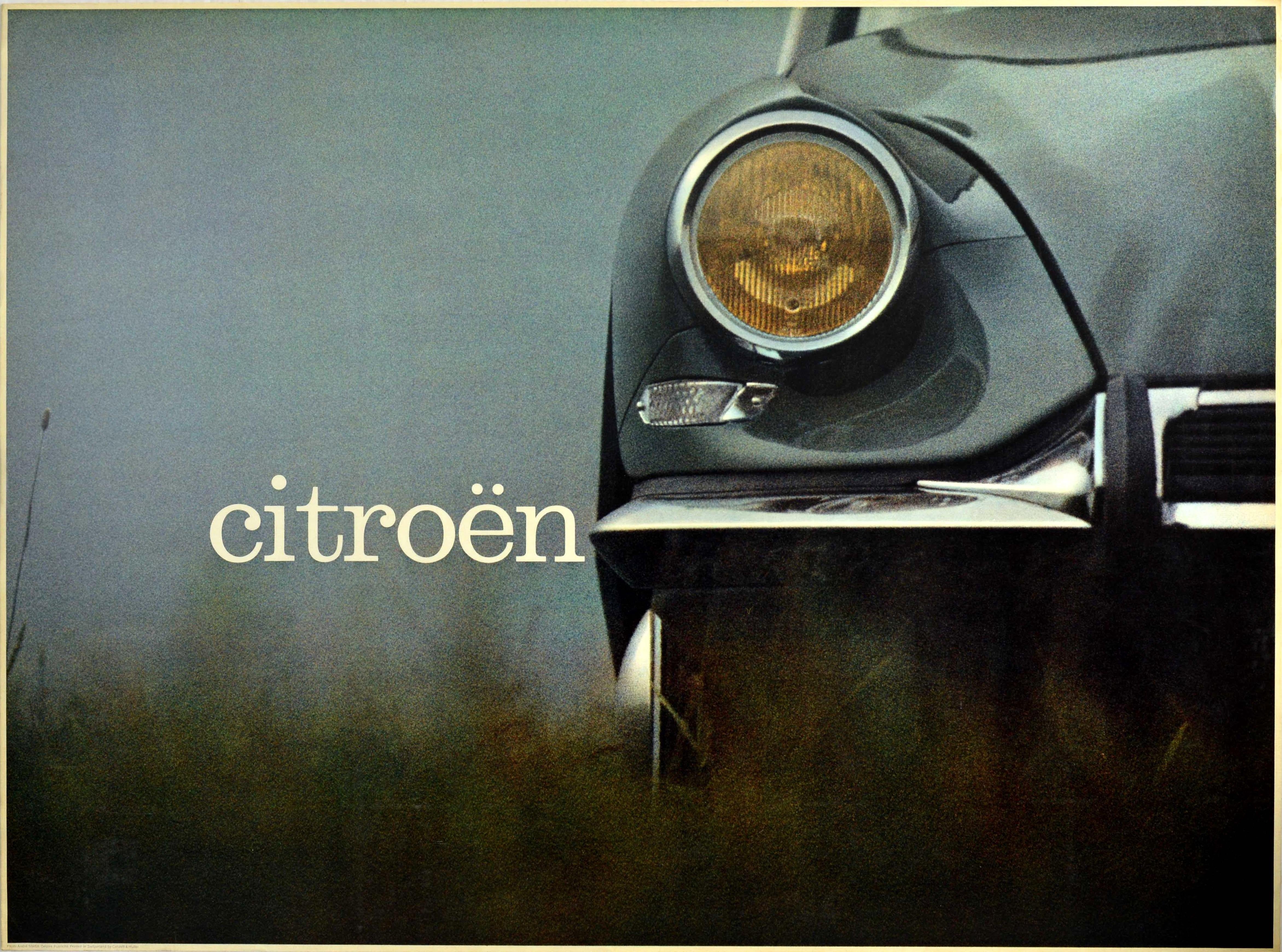 Martin Andre Print - Original Vintage Poster Citroen DS Deesse Goddess Space Age Car Design Photo Art