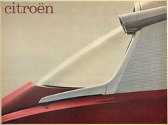Original Retro Poster Citroen DS Car Ad Futuristic Space Age Design Photograph
