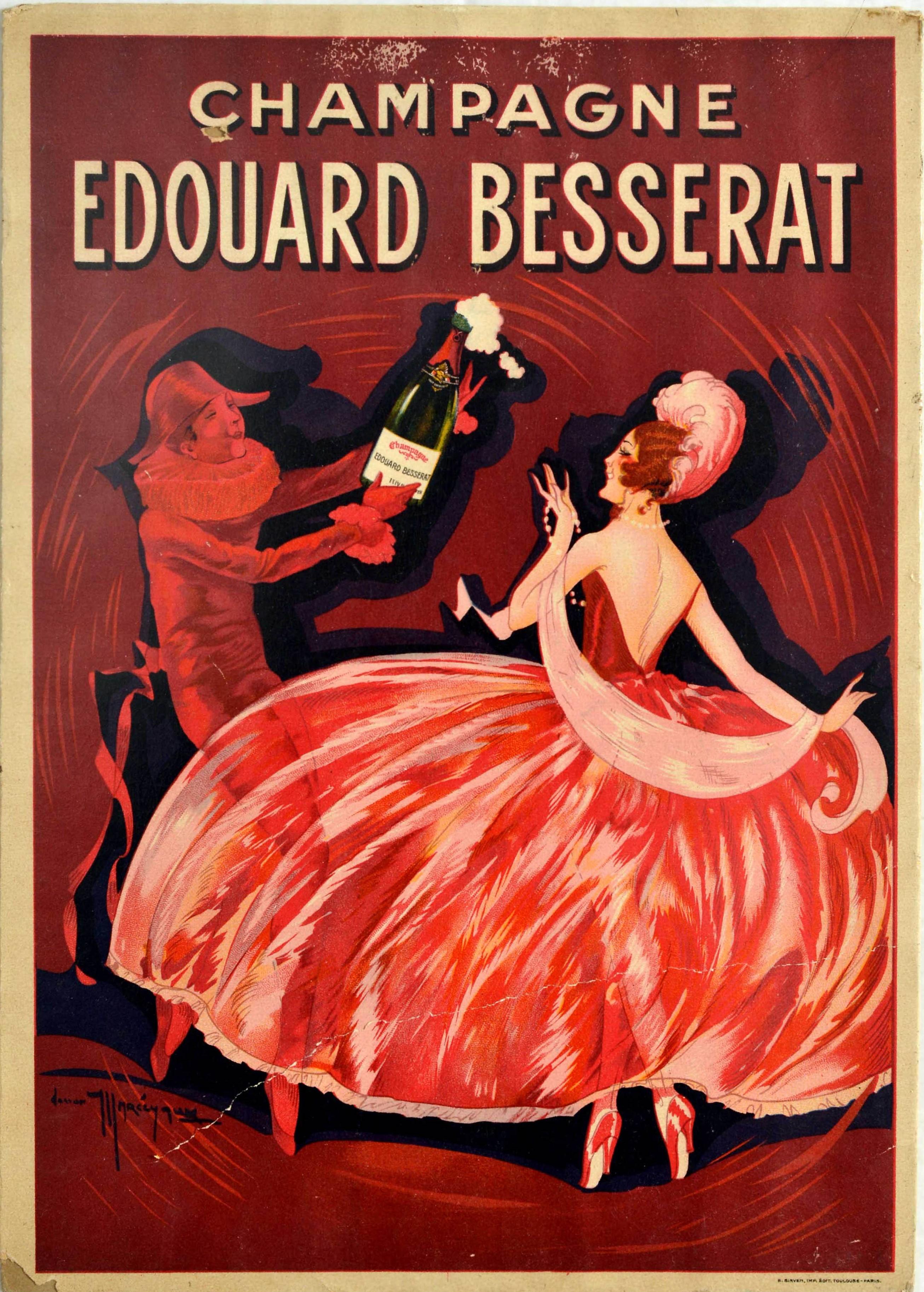 Gaston Marechaux Print - Original Antique Poster Champagne Edouard Besserat Ay France Wine Drink Artwork