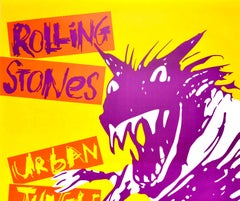 Original Vintage Poster The Rolling Stones Urban Jungle Music Tour Graffiti Dog