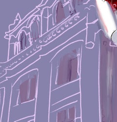 Striding  limited edition print pre-release expo Soho House and LFW19