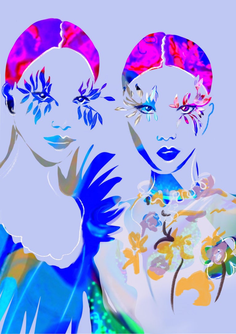 Martine Spencer Figurative Print - Feather Lashes limited edition print pre-release expo with Soho House and LFW19
