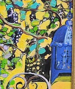Italian Urn with Grapevine Original Mixed media Capri vibrant signed colours