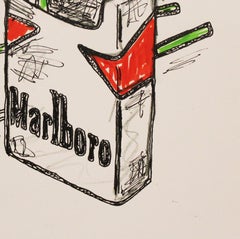 Smoking Kills pen pencil original marlboro paper roses signed cigarette