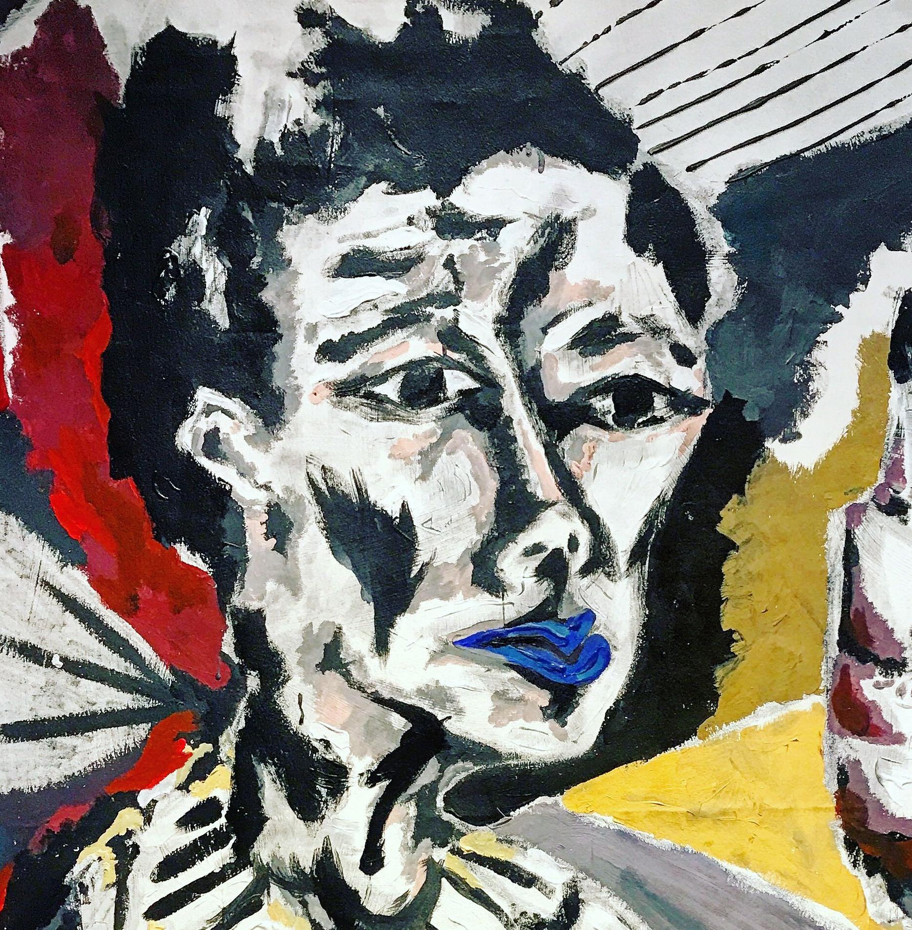 Je suis le clown qui rire, pas pour pleurer Original mixed media expression abstraite - Contemporain Art par Pedro de Andrade Nunes