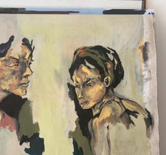 The are all unfinished in a finished way Original mixed media oil canvas signed