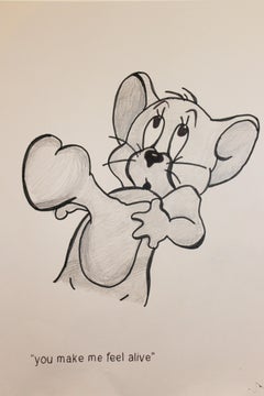 « You Make Me Feel Alive », dessin original de minnie souris signé eyal booker love